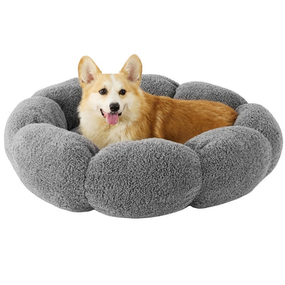 Floral Haven Large Dog Bed - Plush & Non-Slip 36